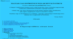 Desktop Screenshot of genealogia.hu